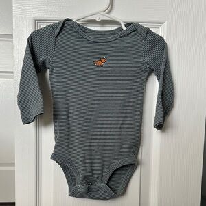 Carter’s Striped Bodysuit with Embroidered Dinosaur